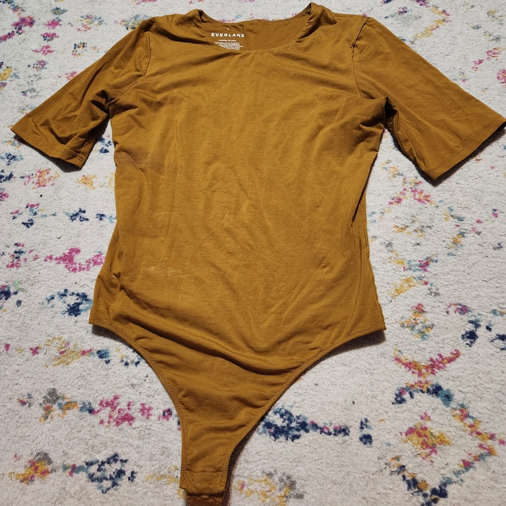 Everlane Bodysuit One Piece with Crew Neck